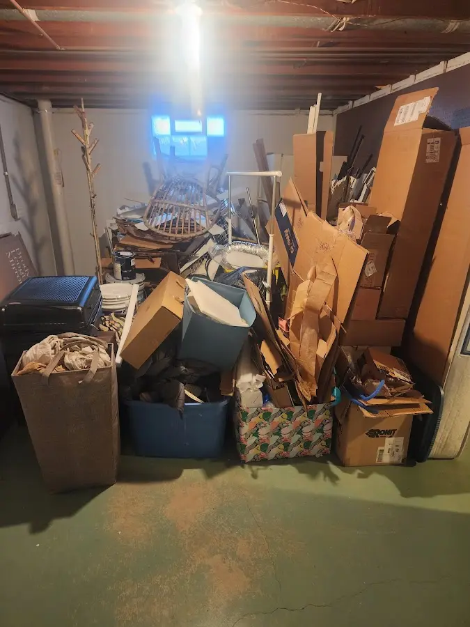 Roll-off dumpster container at job site for Yard Waste Dumpster Rental in Alexander